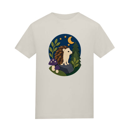Hedgehog Under the Stars Adult Unisex T-shirt - Felt & Fauna Range