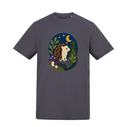 Hedgehog Under the Stars Adult Unisex T-shirt - Felt & Fauna Range
