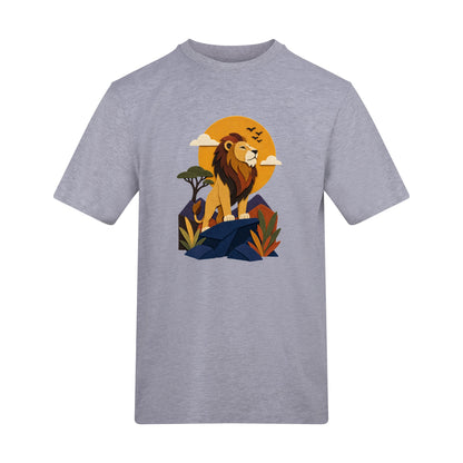 Lion on the Lookout Adult Unisex T-shirt - Felt & Fauna Range