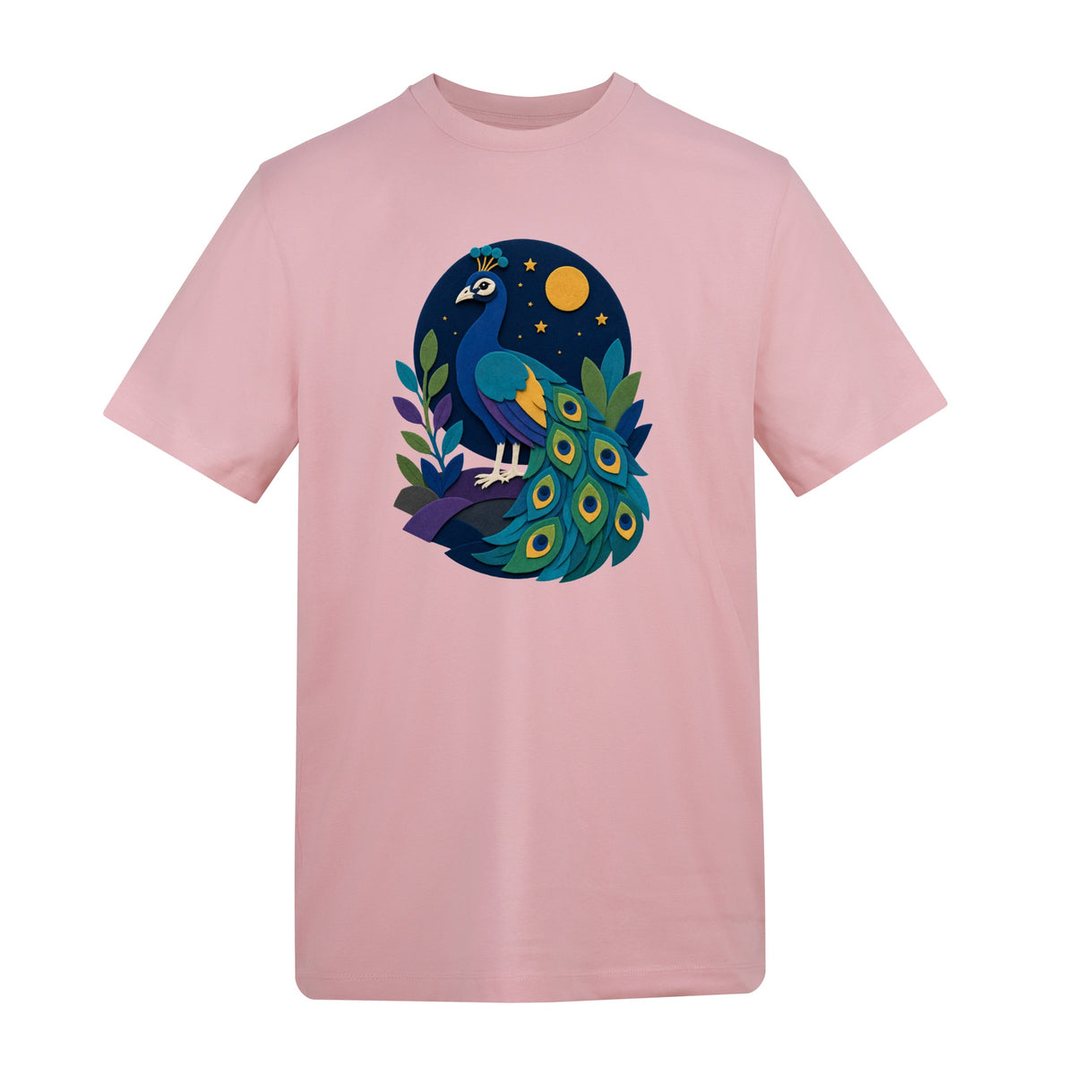 Peacock at Midnight Adult Unisex T-shirt - Felt & Fauna Range