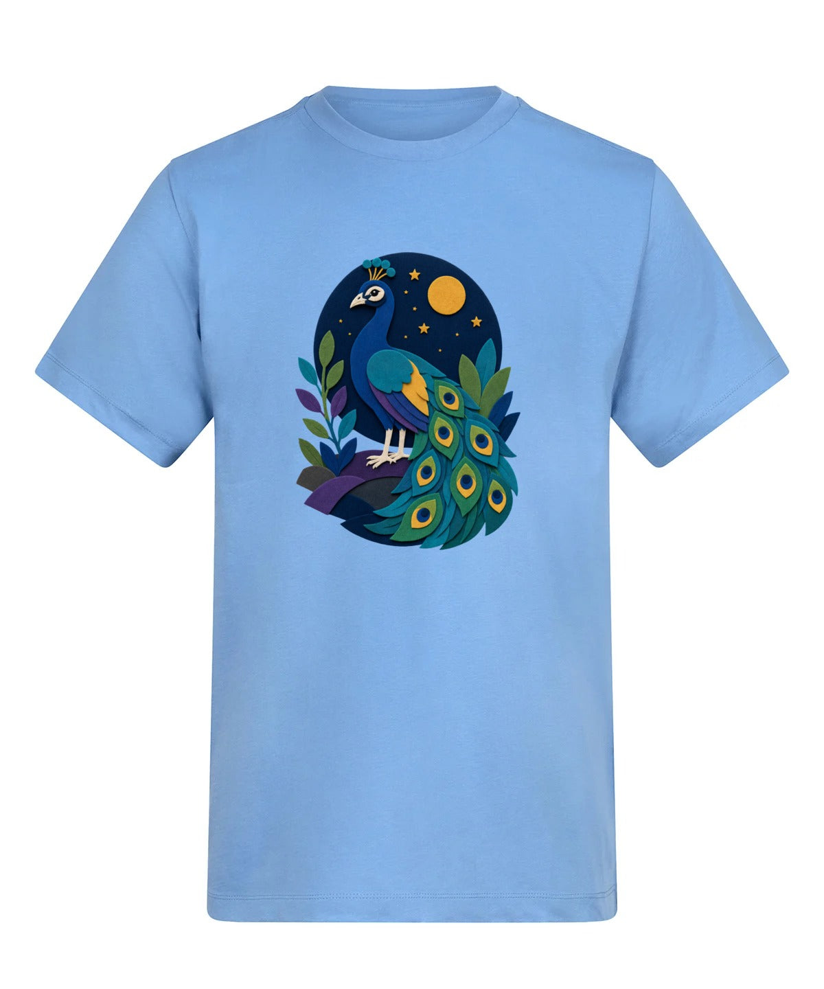 Peacock at Midnight Adult Unisex T-shirt - Felt & Fauna Range