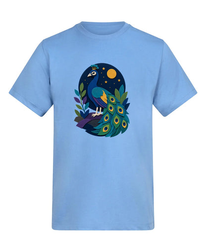 Peacock at Midnight Adult Unisex T-shirt - Felt & Fauna Range