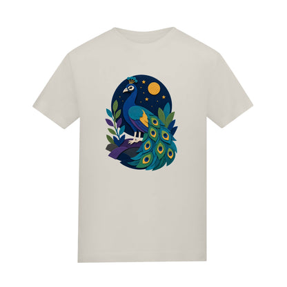 Peacock at Midnight Adult Unisex T-shirt - Felt & Fauna Range
