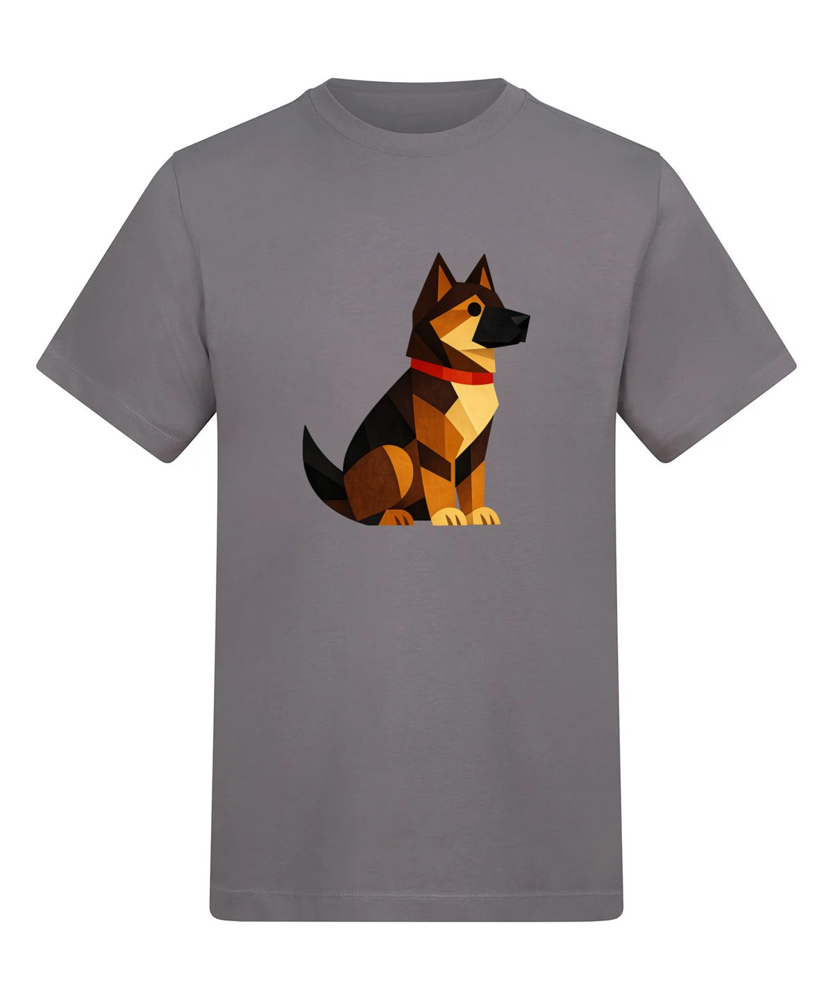 Watchful German Shepherd Adult Unisex T-shirt - Prism Kingdom Range Dusty Lilac colour variant image