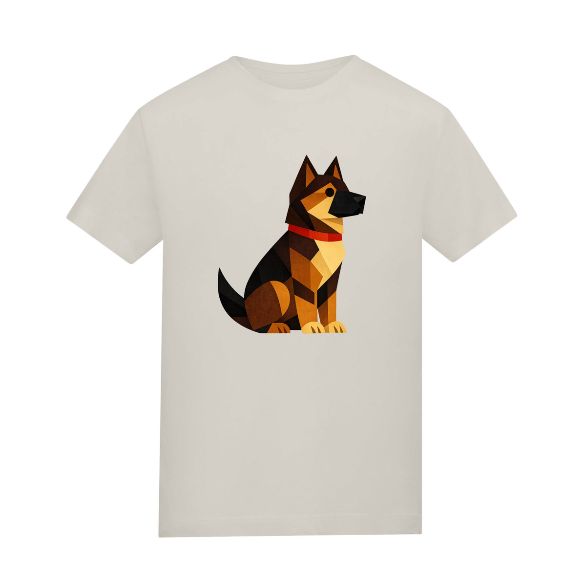 Watchful German Shepherd Adult Unisex T-shirt - Prism Kingdom Range Natural Stone colour variant image
