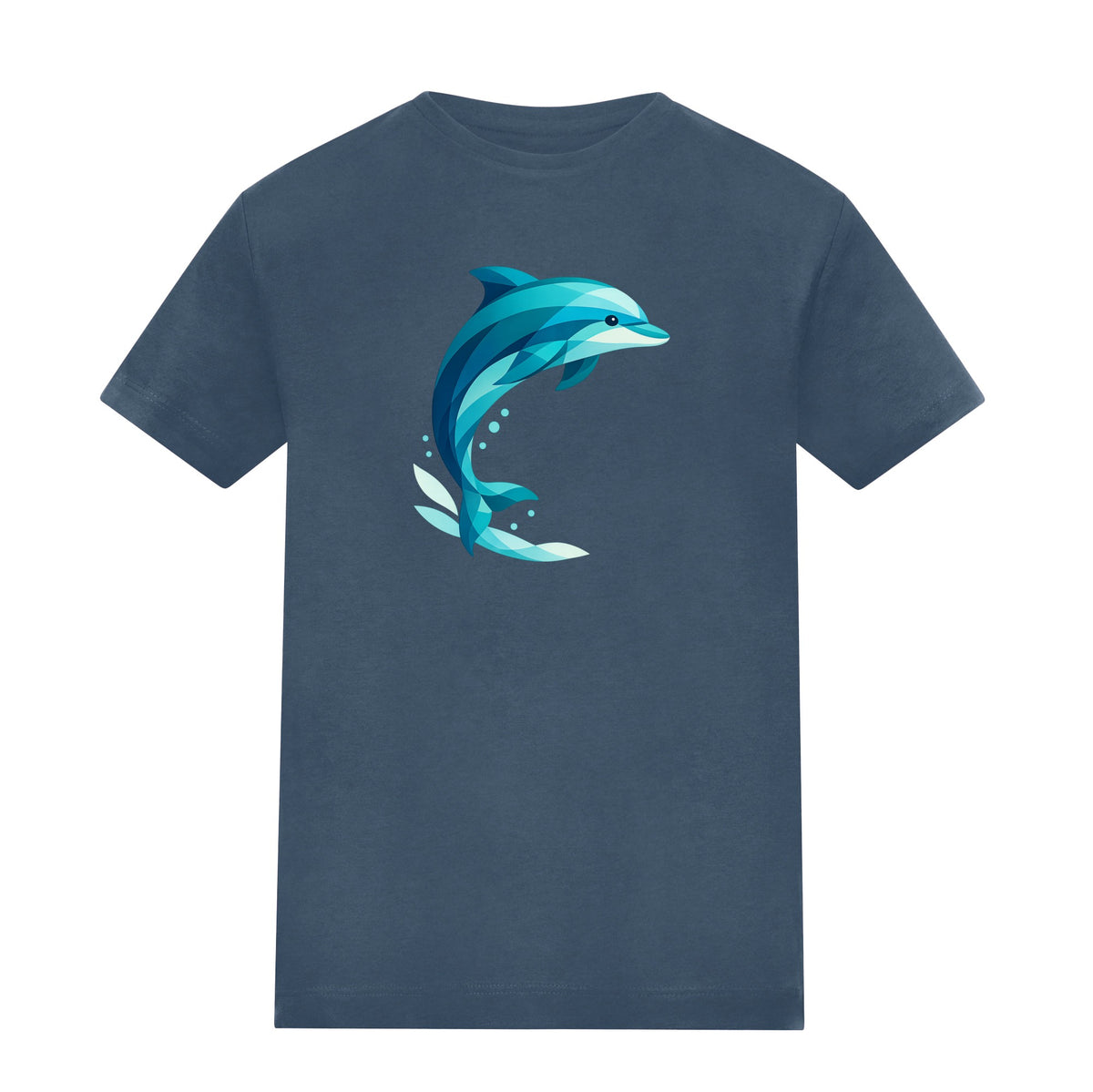 Dolphin in Motion Adult Unisex T-shirt - Prism Kingdom Range Airforce Blue colour variant image