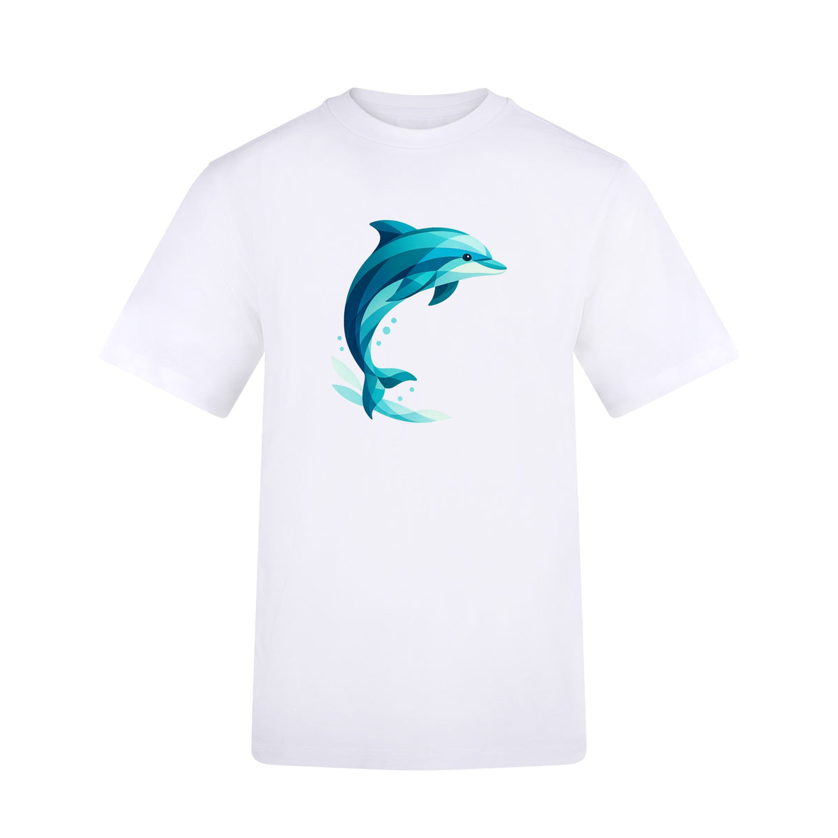 Dolphin in Motion Adult Unisex T-shirt - Prism Kingdom Range Arctic White colour variant image