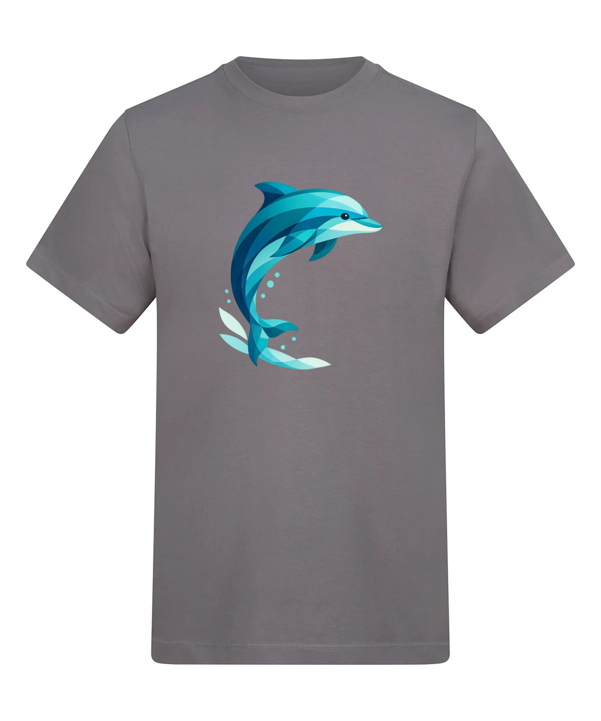 Dolphin in Motion Adult Unisex T-shirt - Prism Kingdom Range Dusty Lilac colour variant image