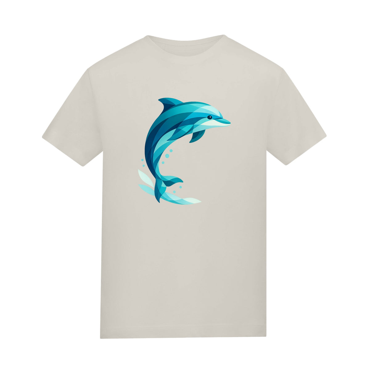 Dolphin in Motion Adult Unisex T-shirt - Prism Kingdom Range Natural Stone colour variant image