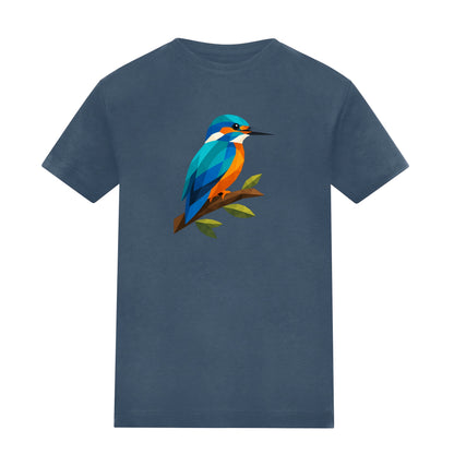 Kingfisher Among Reeds Adult Unisex T-shirt - Prism Kingdom Range Airforce Blue colour variant image