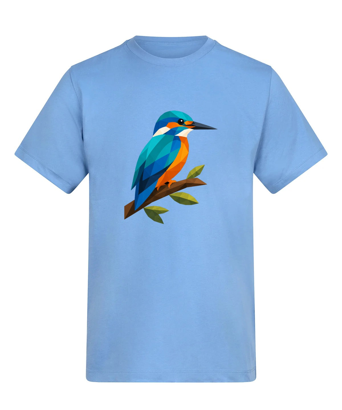 Kingfisher Among Reeds Adult Unisex T-shirt - Prism Kingdom Range Cornflower Blue colour variant image