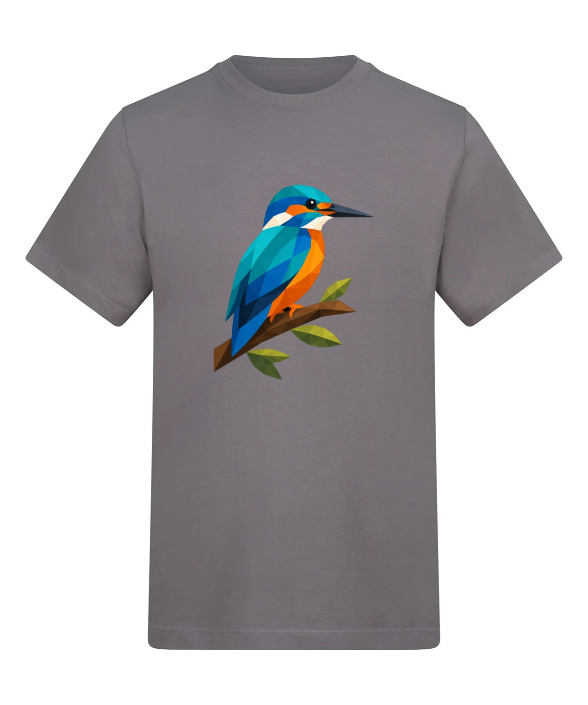 Kingfisher Among Reeds Adult Unisex T-shirt - Prism Kingdom Range Dusty Lilac colour variant image