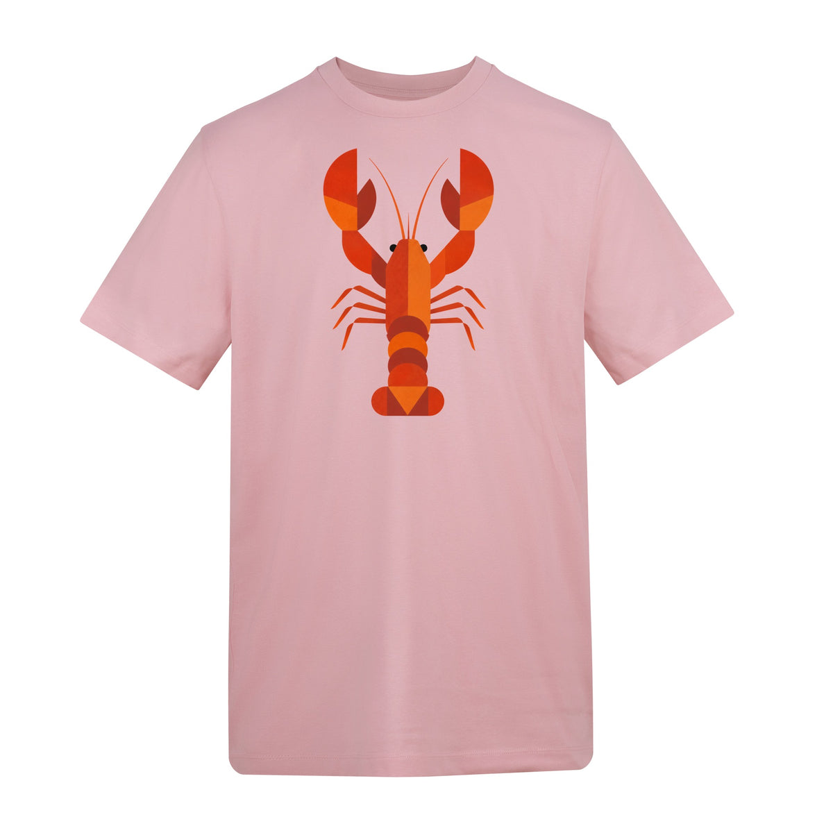 Scarlet Lobster Adult Unisex T-shirt - Prism Kingdom Range Baby Pink colour variant image