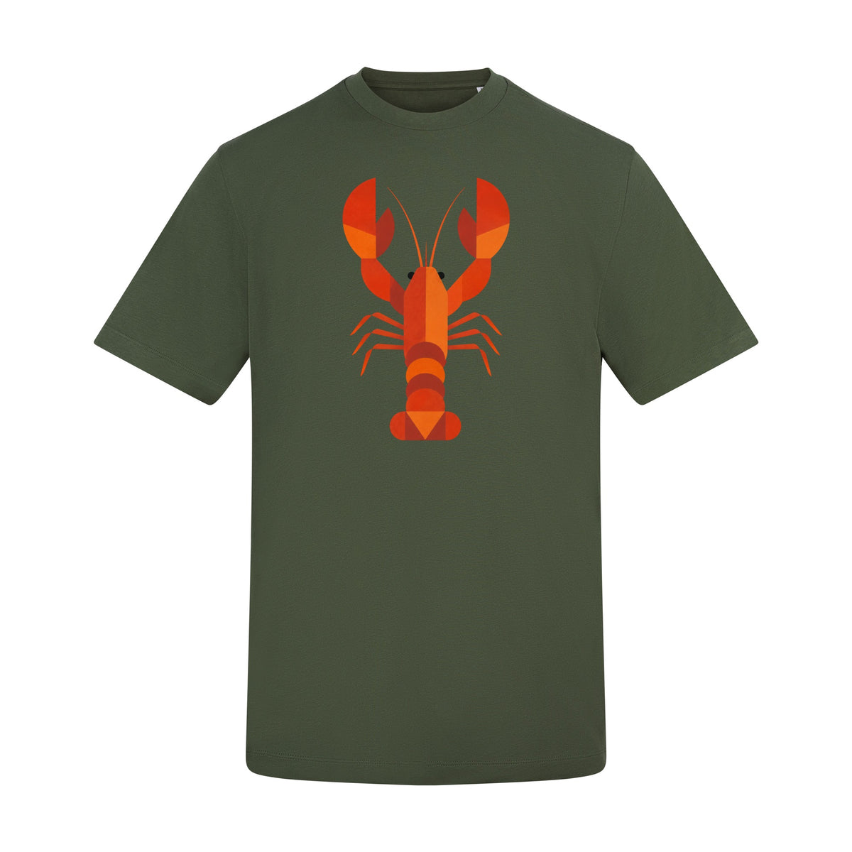 Scarlet Lobster Adult Unisex T-shirt - Prism Kingdom Range Earthy Green colour variant image