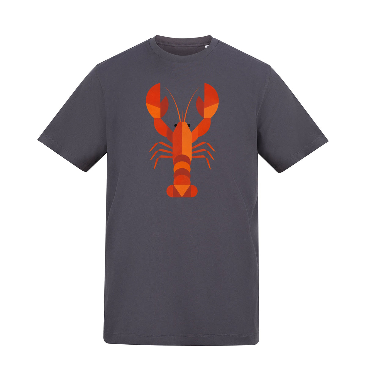 Scarlet Lobster Adult Unisex T-shirt - Prism Kingdom Range Solid Charcoal colour variant image