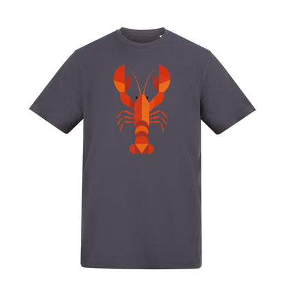 Scarlet Lobster Adult Unisex T-shirt - Prism Kingdom Range Solid Charcoal colour variant image