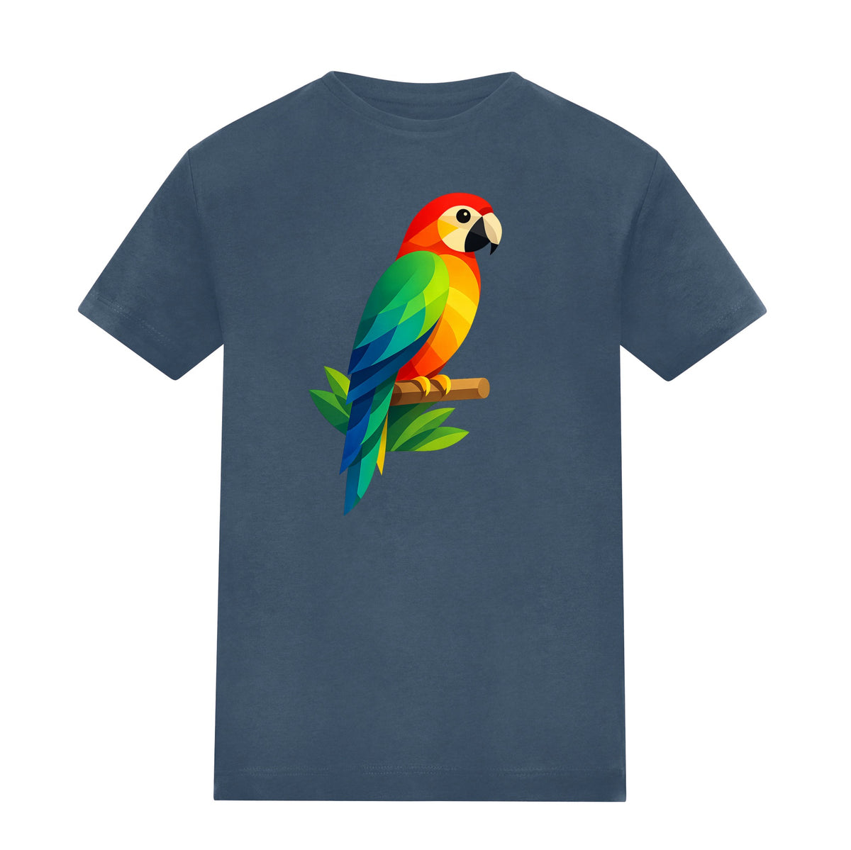 Radiant Macaw Adult Unisex T-shirt - Prism Kingdom Range Airforce Blue colour variant image