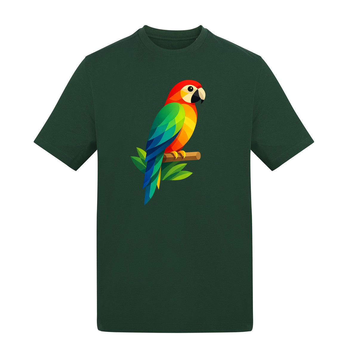 Radiant Macaw Adult Unisex T-shirt - Prism Kingdom Range Bottle Green colour variant image