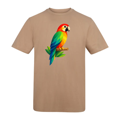 Radiant Macaw Adult Unisex T-shirt - Prism Kingdom Range Desert Sand colour variant image