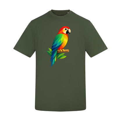 Radiant Macaw Adult Unisex T-shirt - Prism Kingdom Range Earthy Green colour variant image