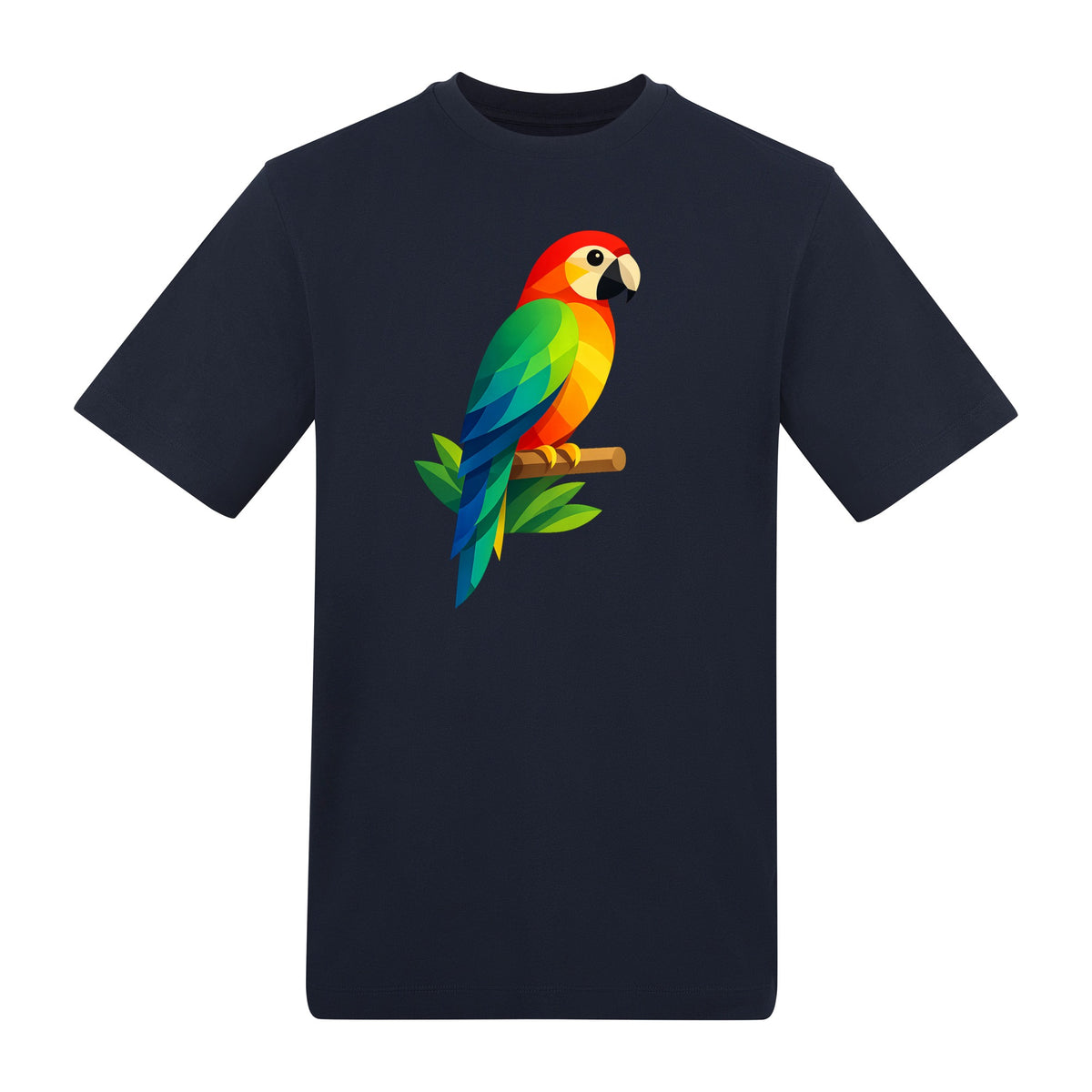 Radiant Macaw Adult Unisex T-shirt - Prism Kingdom Range French Navy colour variant image