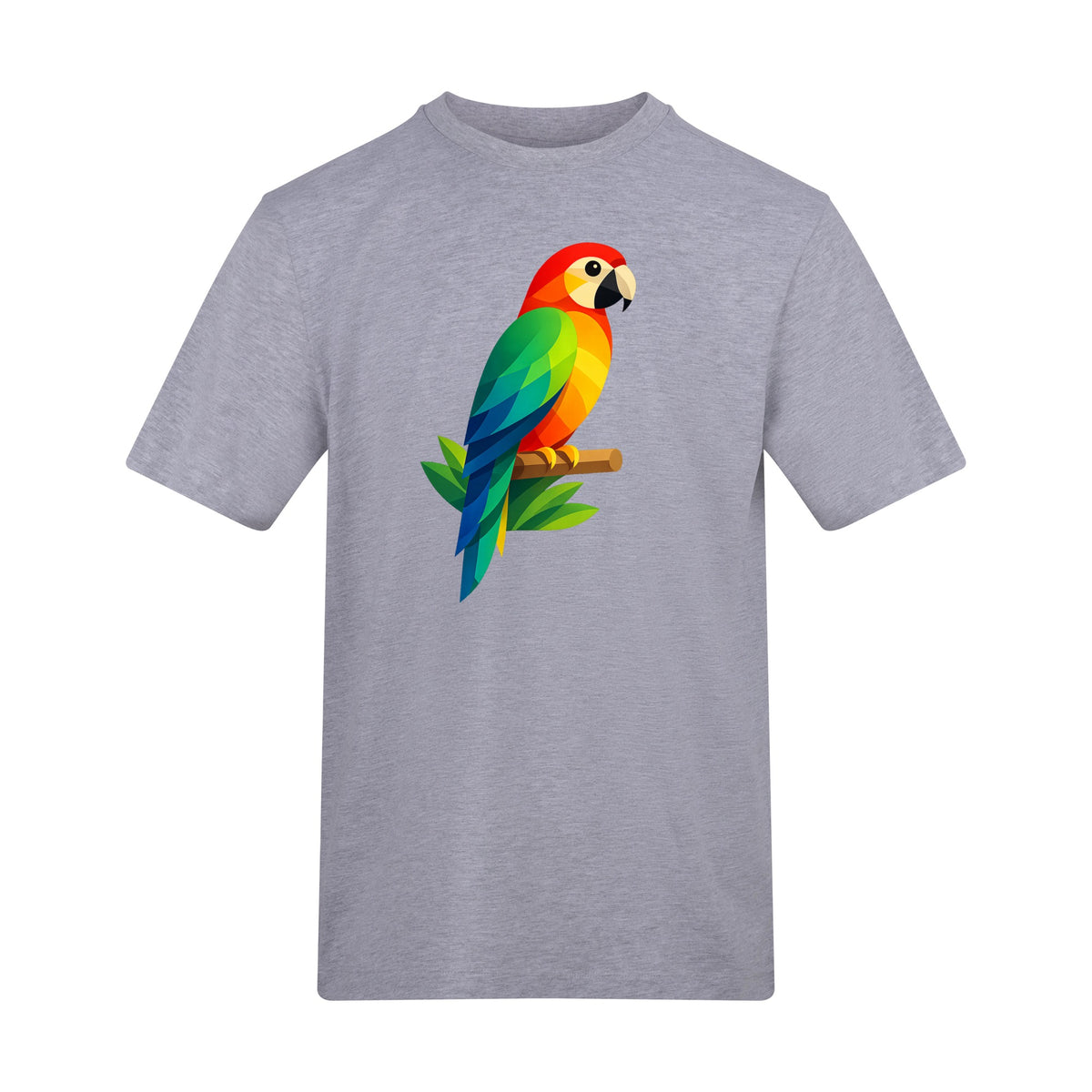 Radiant Macaw Adult Unisex T-shirt - Prism Kingdom Range Heather Grey colour variant image