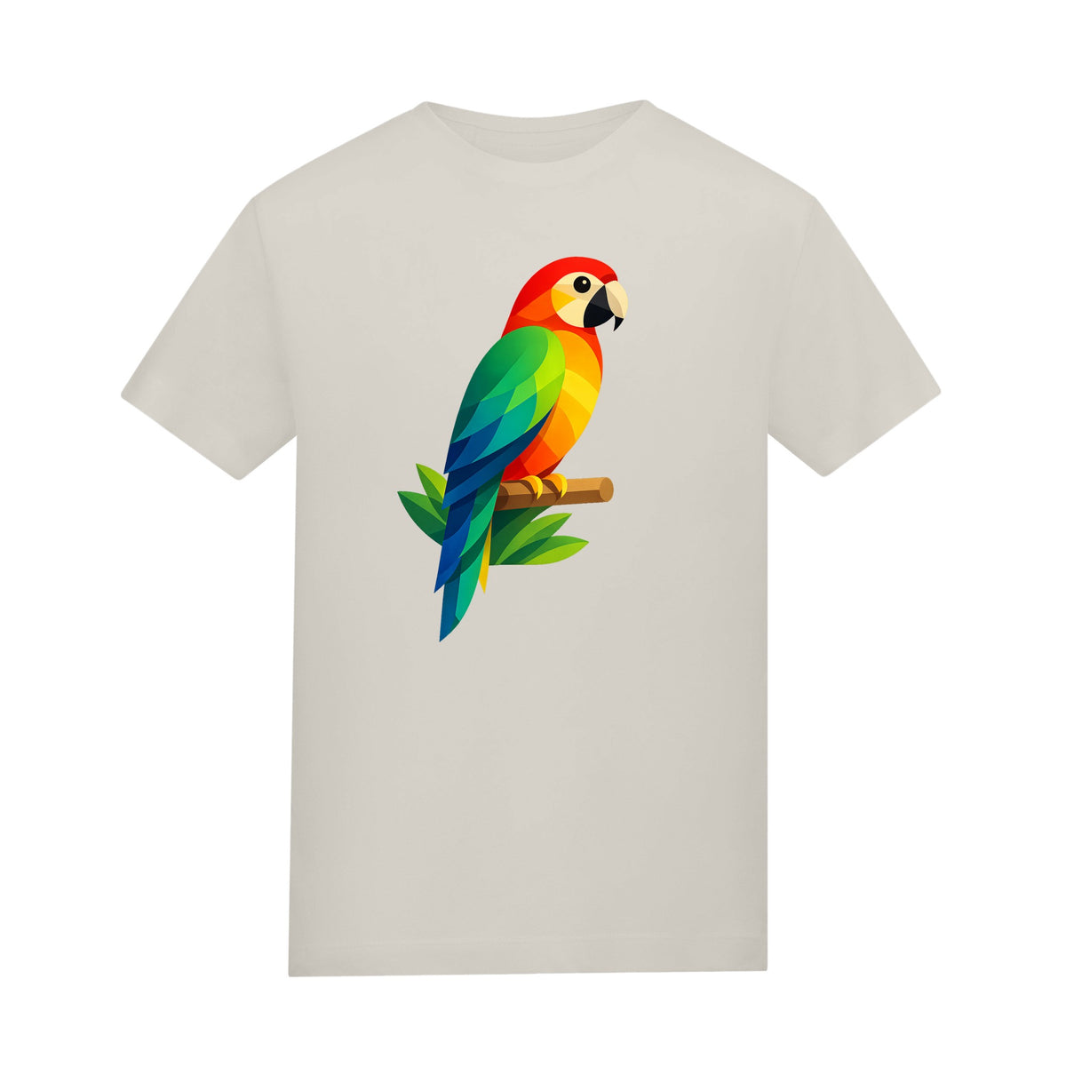 Radiant Macaw Adult Unisex T-shirt - Prism Kingdom Range Natural Stone colour variant image