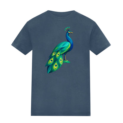 Peacock in Prism Adult Unisex T-shirt - Prism Kingdom Range Airforce Blue colour variant image
