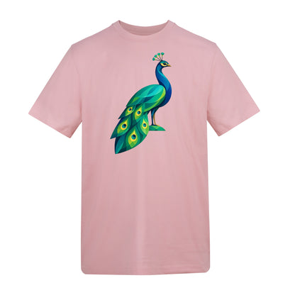 Peacock in Prism Adult Unisex T-shirt - Prism Kingdom Range