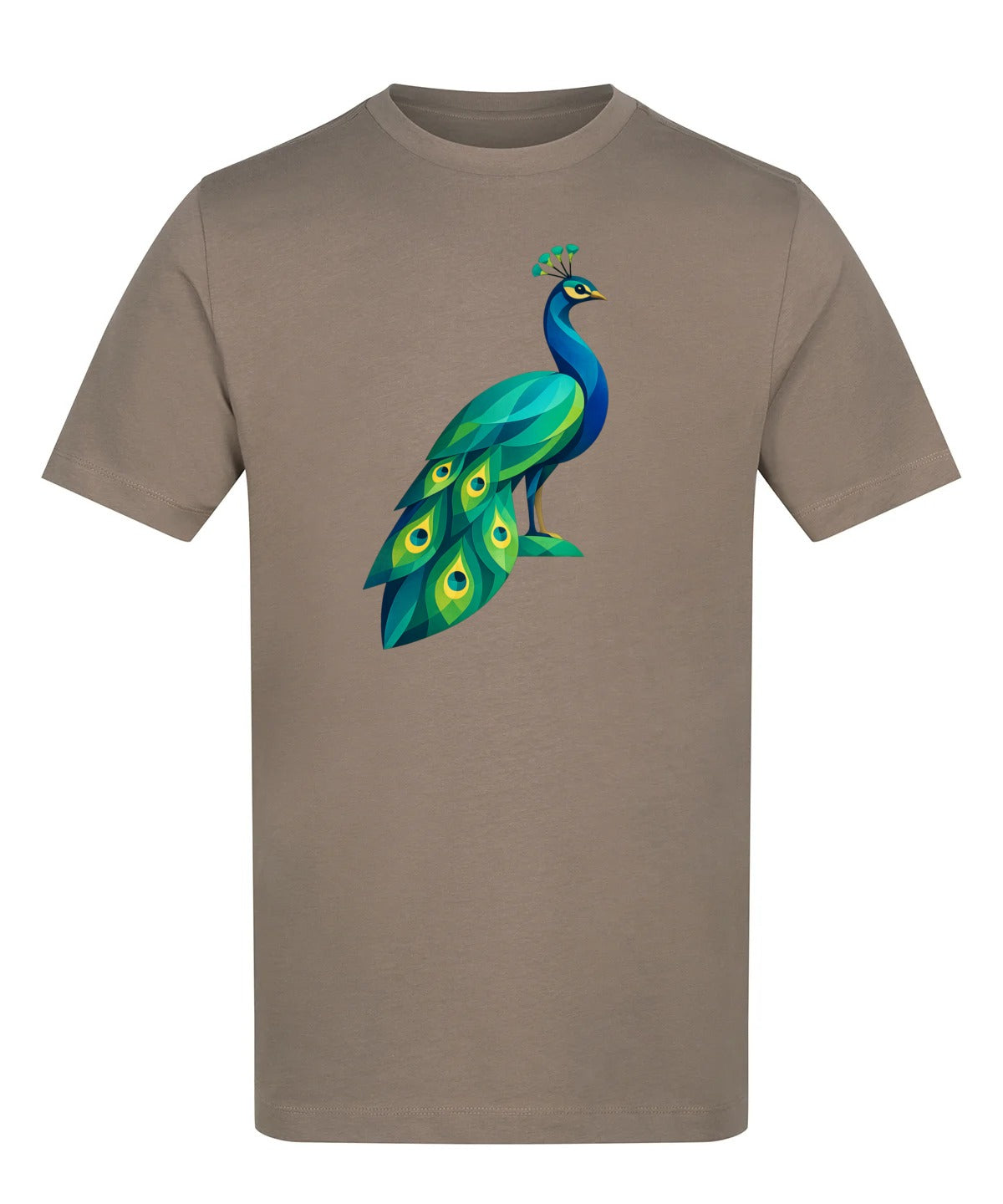 Peacock in Prism Adult Unisex T-shirt - Prism Kingdom Range