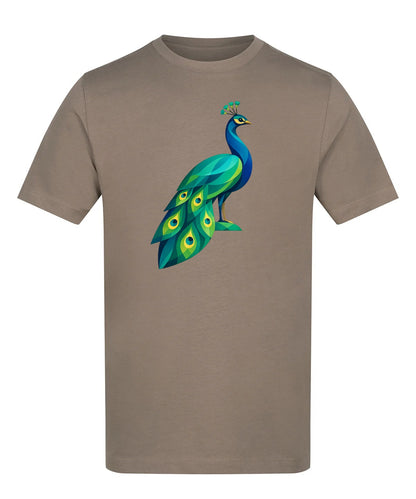 Peacock in Prism Adult Unisex T-shirt - Prism Kingdom Range