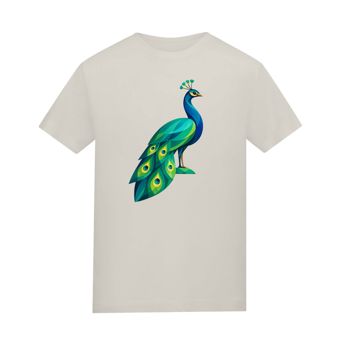 Peacock in Prism Adult Unisex T-shirt - Prism Kingdom Range