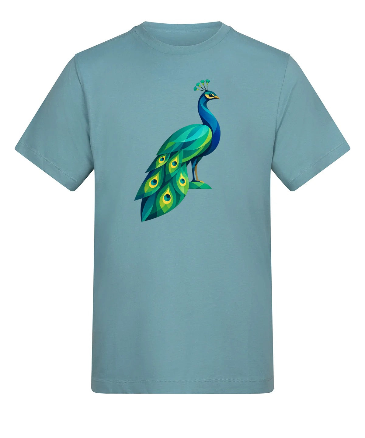 Peacock in Prism Adult Unisex T-shirt - Prism Kingdom Range