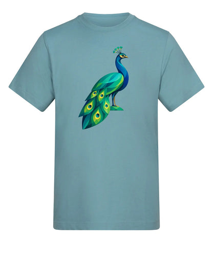 Peacock in Prism Adult Unisex T-shirt - Prism Kingdom Range