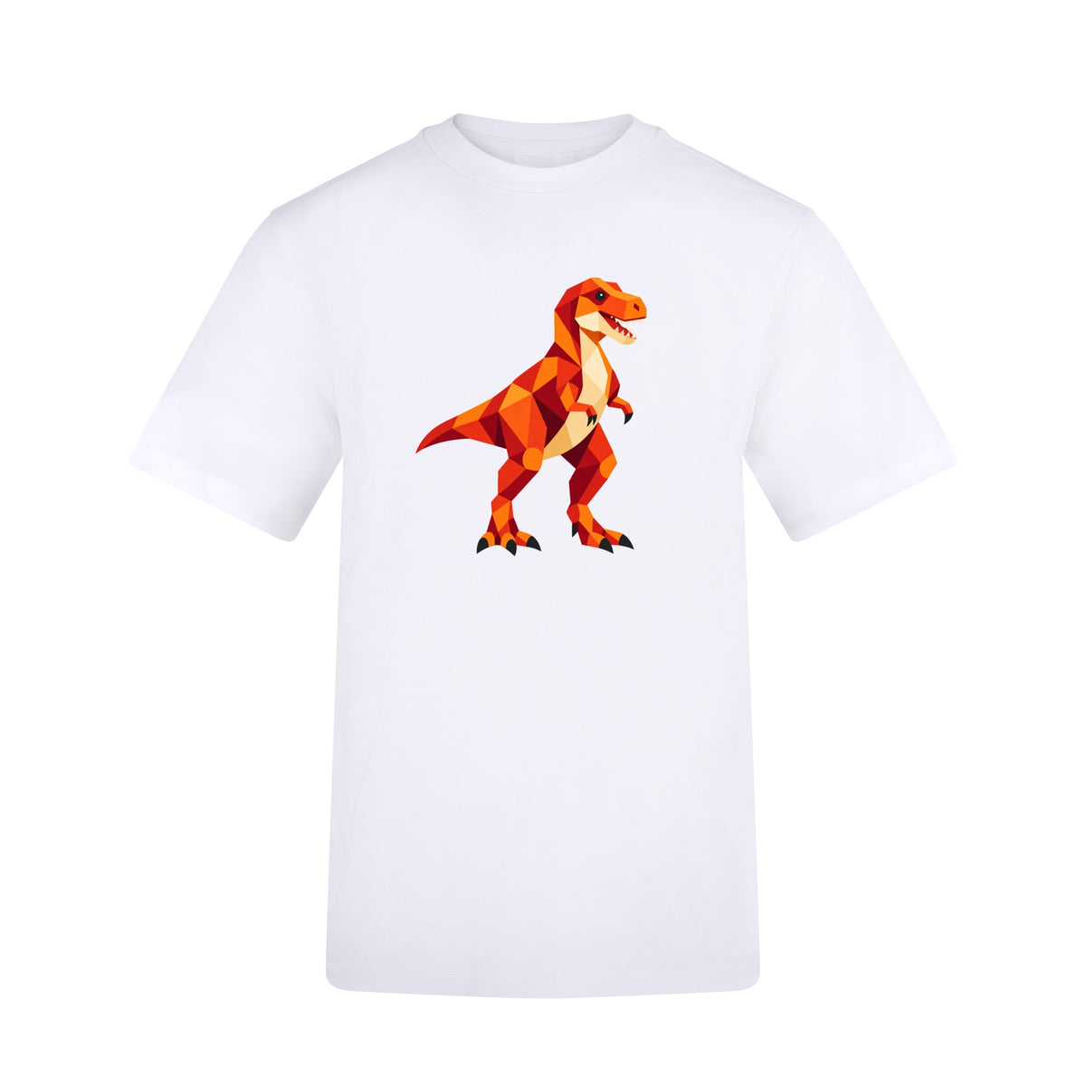 T-Rex Territory Adult Unisex T-shirt - Prism Kingdom Range Arctic White colour variant image