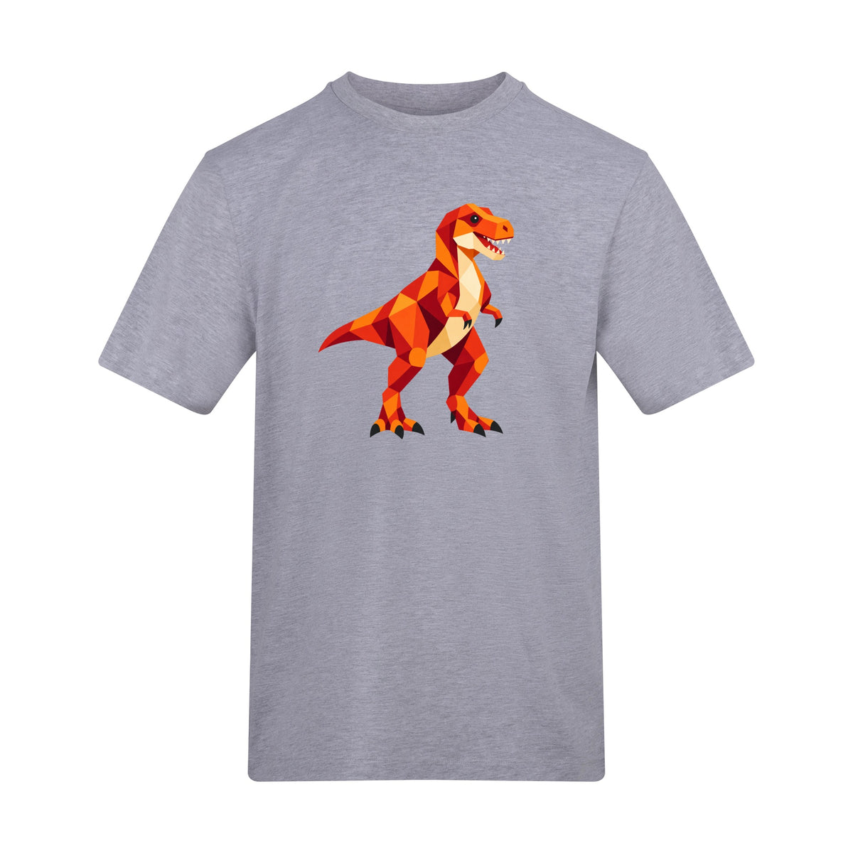 T-Rex Territory Adult Unisex T-shirt - Prism Kingdom Range Heather Grey colour variant image