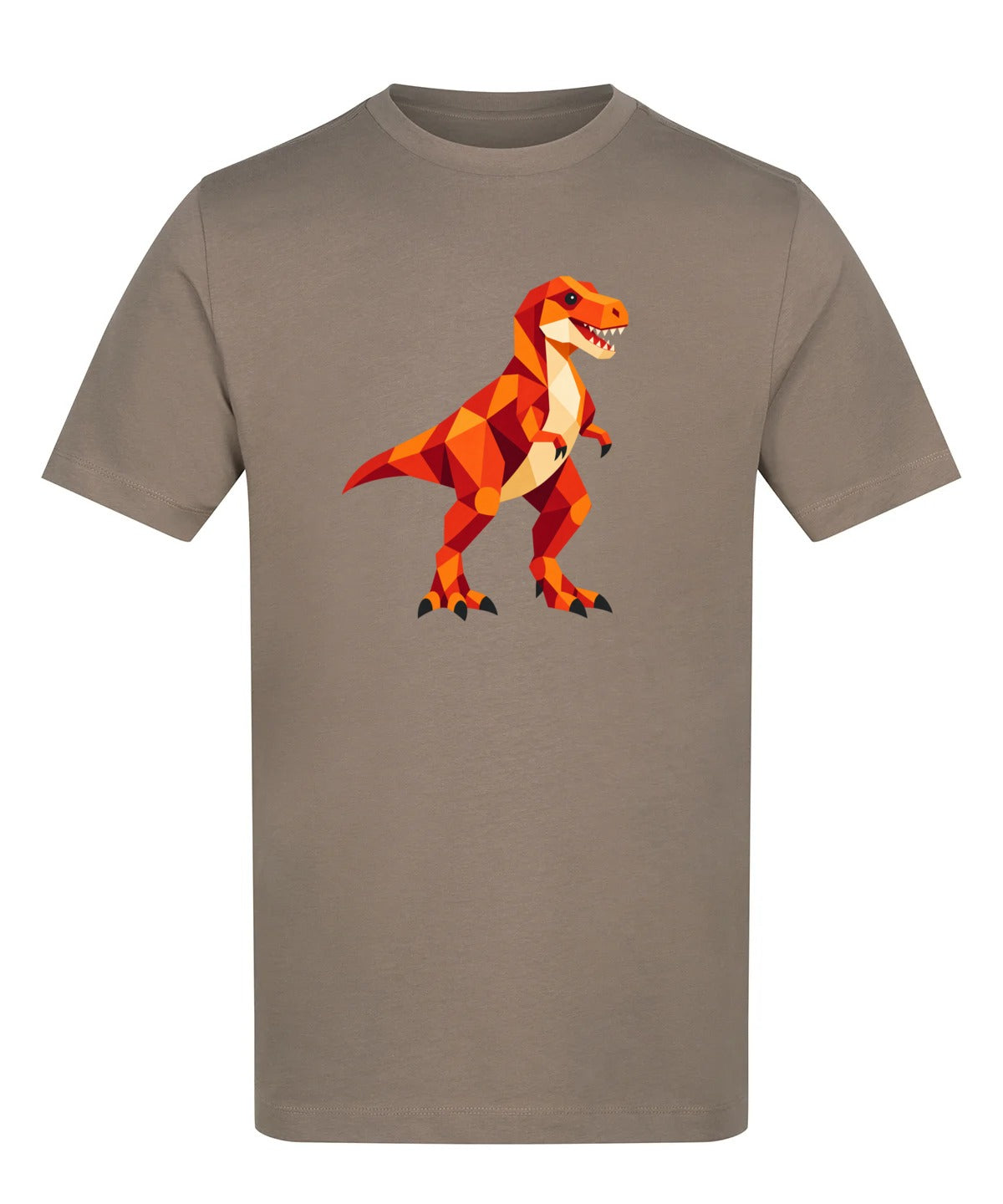 T-Rex Territory Adult Unisex T-shirt - Prism Kingdom Range Mocha Brown colour variant image