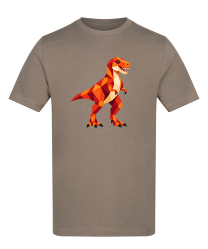 T-Rex Territory Adult Unisex T-shirt - Prism Kingdom Range Mocha Brown colour variant image