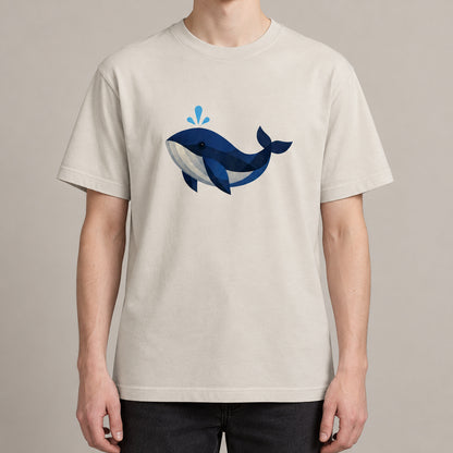Whale in Blue Adult Unisex T-shirt - Prism Kingdom Range lead image