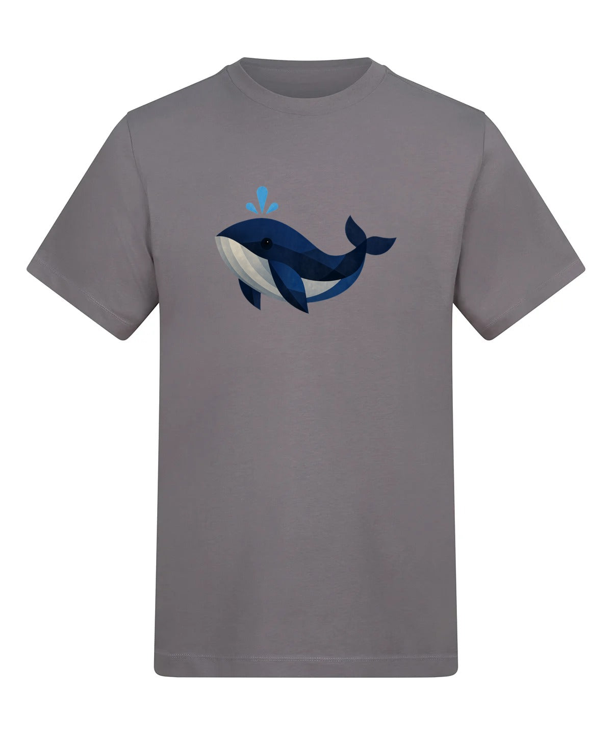 Whale in Blue Adult Unisex T-shirt - Prism Kingdom Range Dusty Lilac colour variant image
