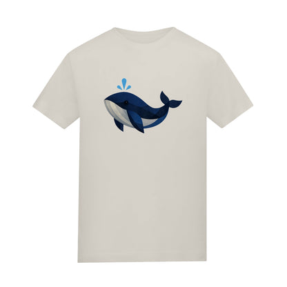Whale in Blue Adult Unisex T-shirt - Prism Kingdom Range Natural Stone colour variant image