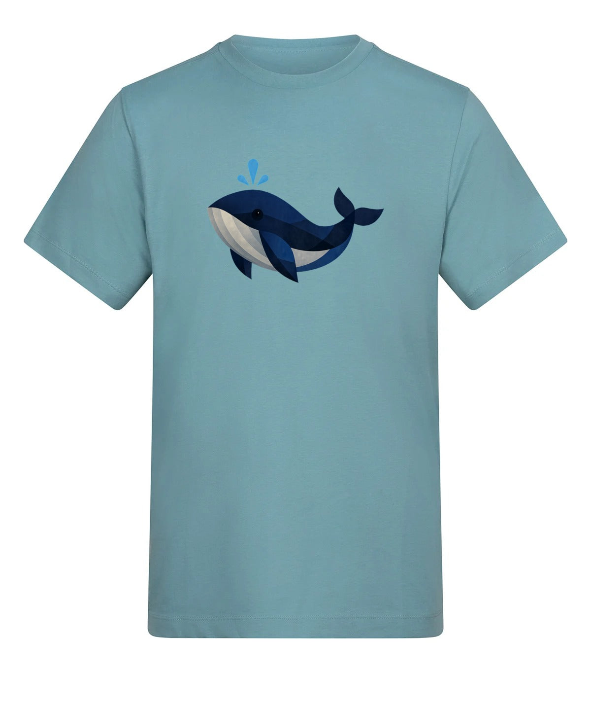 Whale in Blue Adult Unisex T-shirt - Prism Kingdom Range