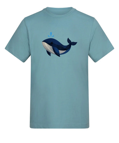 Whale in Blue Adult Unisex T-shirt - Prism Kingdom Range