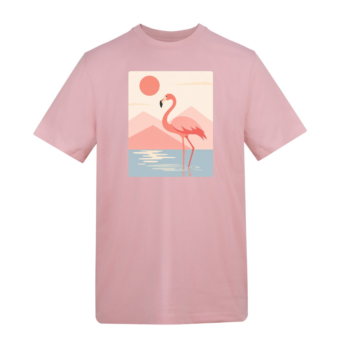Flamingo Reflections Adult Unisex T-shirt - Wild Horizons Range