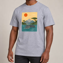 Hippo in Still Waters Adult Unisex T-shirt - Wild Horizons Range lead image