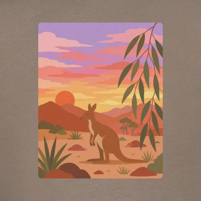 Kangaroo at Dusk Adult Unisex T-shirt - Wild Horizons Range gallery image 2
