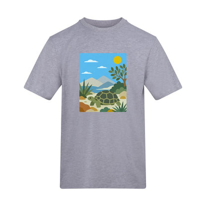 Tortoise Trail Adult Unisex T-shirt - Wild Horizons Range Heather Grey colour variant image
