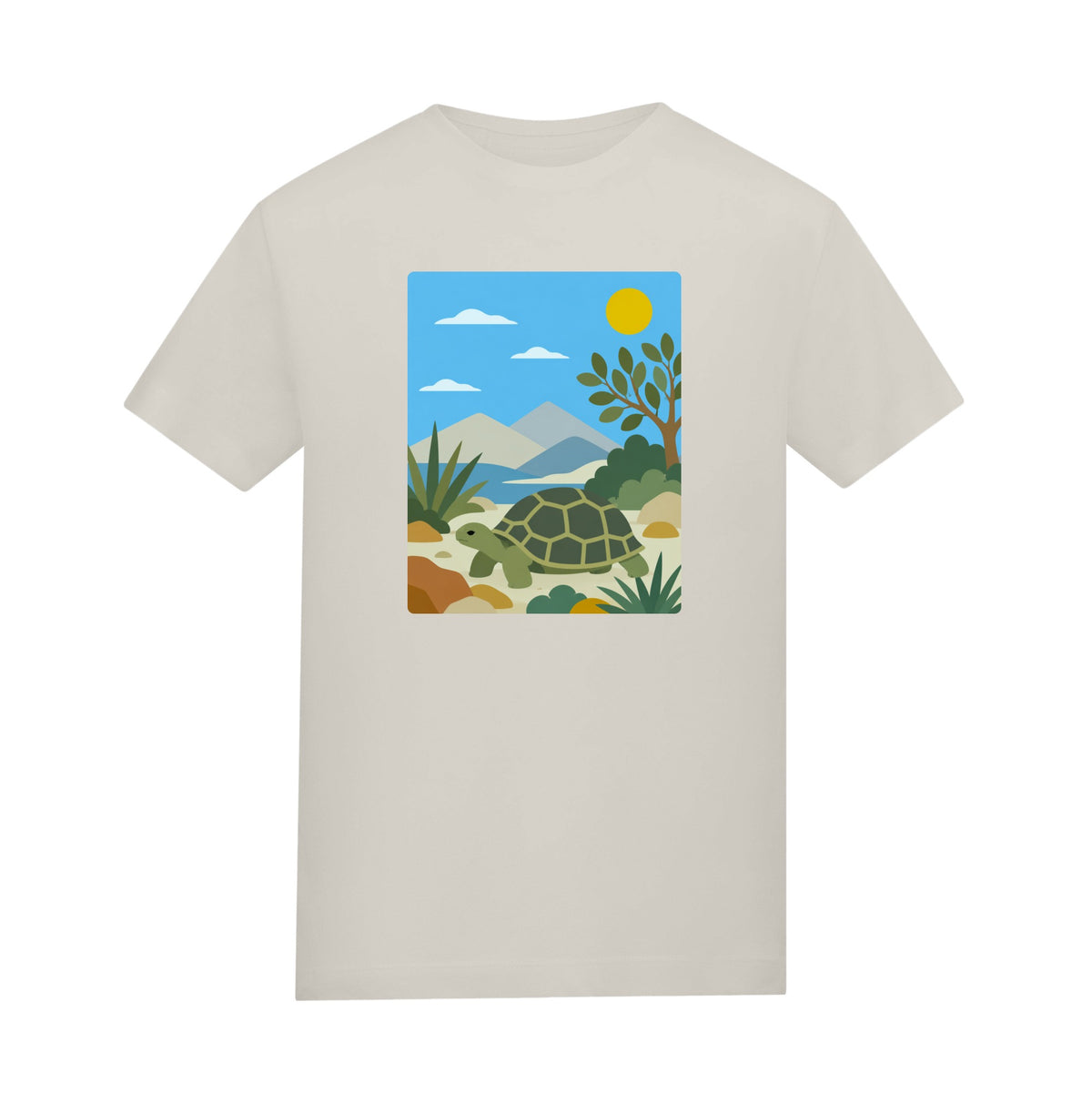 Tortoise Trail Adult Unisex T-shirt - Wild Horizons Range Natural Stone colour variant image