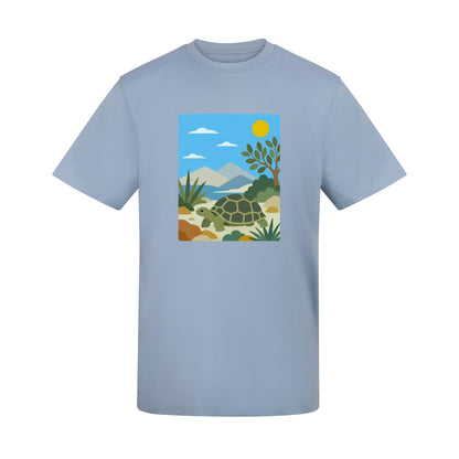 Tortoise Trail Adult Unisex T-shirt - Wild Horizons Range Sky Blue colour variant image