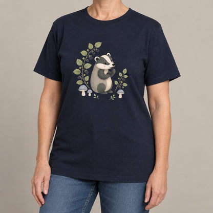 Badger's Blackberry Adult Unisex T-shirt - Once Upon a Woodland lead image